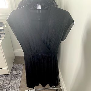 Black Sequenced V-Neck Banana Republic Dress
